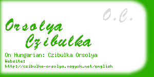 orsolya czibulka business card